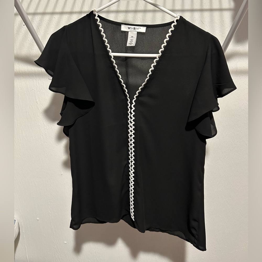 WHBM black blouse, XS